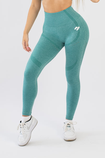 Green womens gym leggings