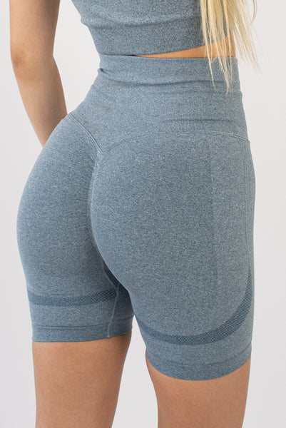 Contour Scrunch Shorts - Stone Blue