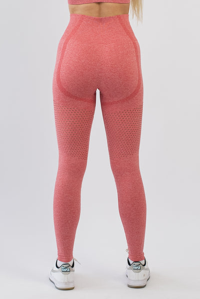 Red gym leggings back