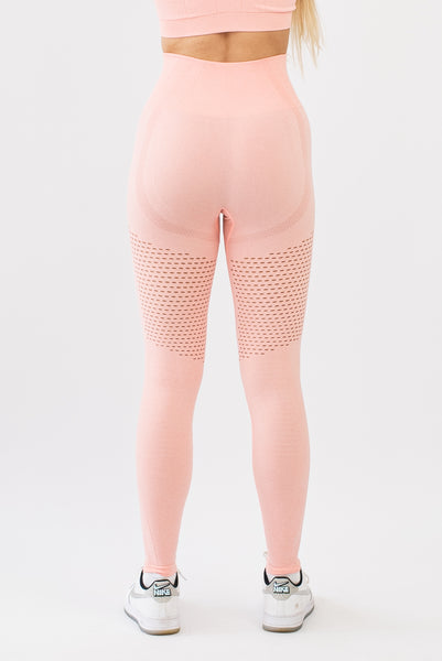 Coral gym leggings back 1