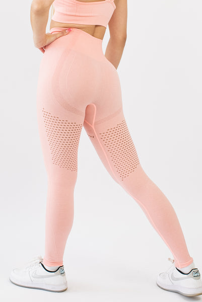 Coral gym leggings back