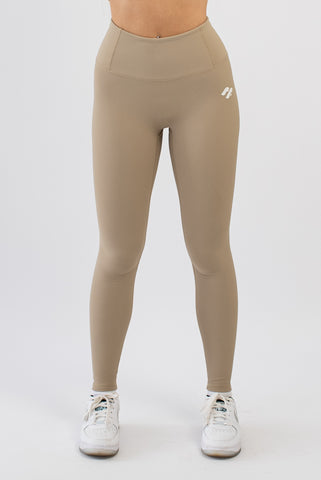 Balance Ribbed Leggings - Tan