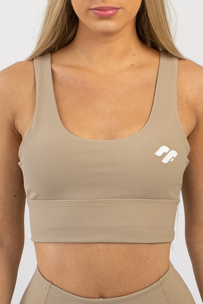 Balance Ribbed Bra - Tan