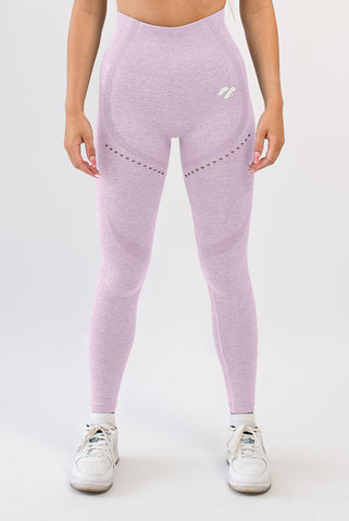 Purple gym leggings front