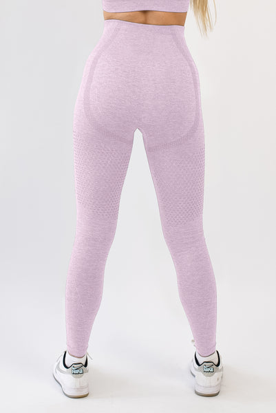 Purple gym leggings back