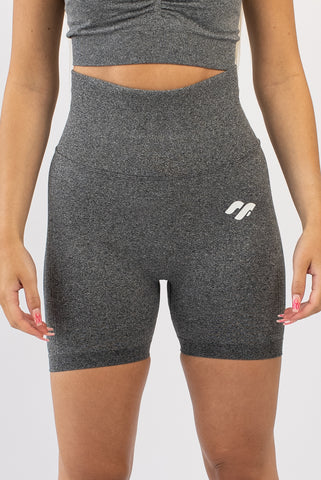 Scrunch bum gym shorts - Grey - Front View