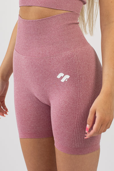 Scrunch bum gym shorts - Red - Front View