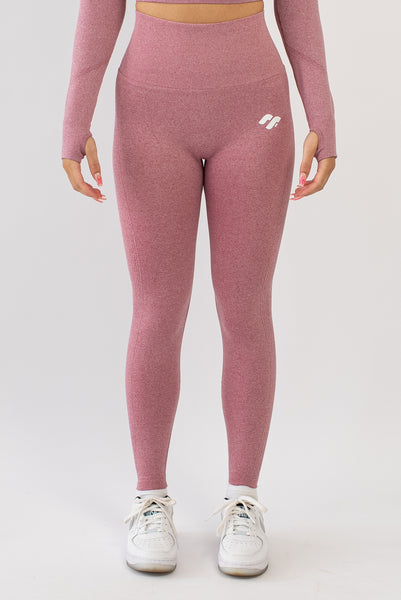 Scrunch bum gym leggings - Red - Front view