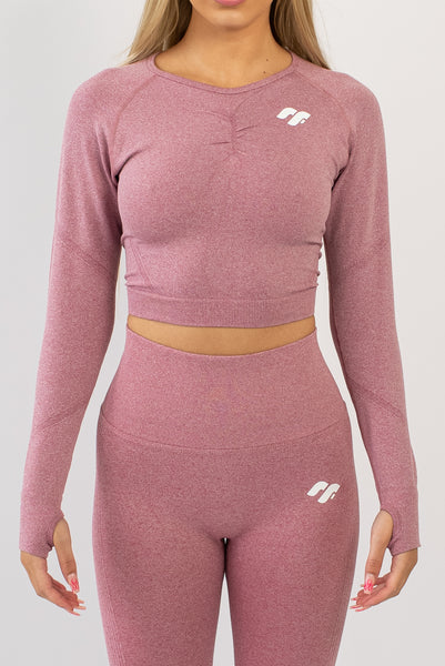 Gym Crop Top - Red - Front view