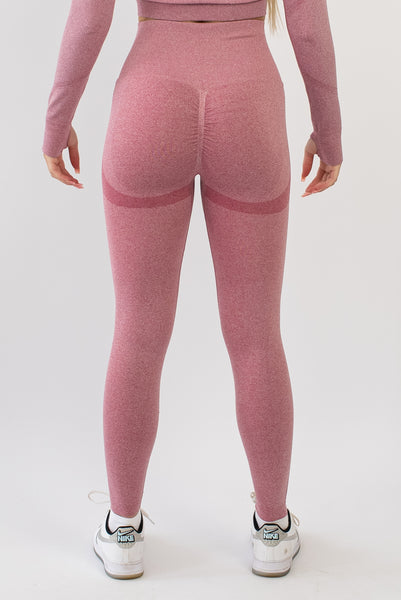 Scrunch bum leggings - Red - Rear view