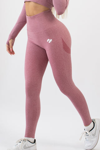 Scrunch bum leggings - Red - Action view