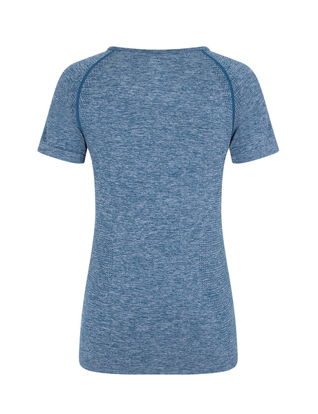 Womens Seamless Fitness T-shirt - Blue 2