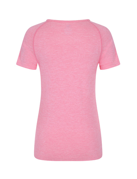 Womens Seamless Fitness T-shirt - Pink 2