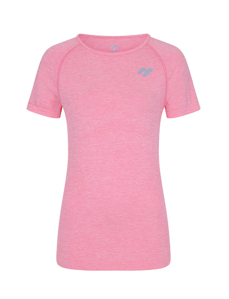 Womens Seamless Fitness T-shirt - Pink 1
