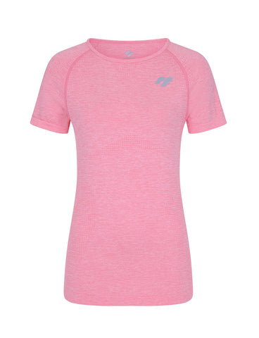 Womens Seamless Fitness T-shirt - Pink 1