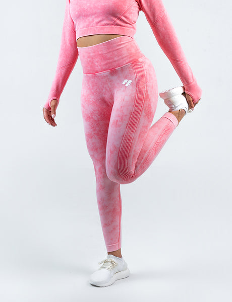 Scrunch bum leggings - Pink - Action View