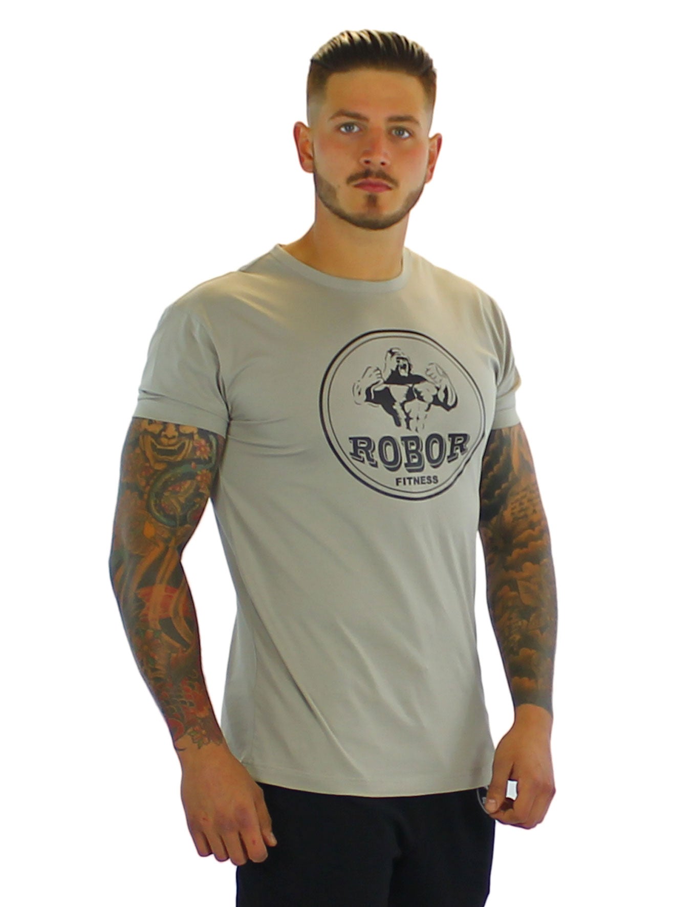 Muscle Fit T Shirts Mens Gym Tops Robor Fitness