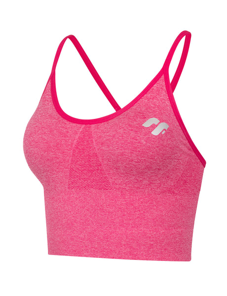 pink crop vest front view