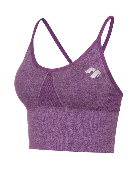 purple crop vest front view
