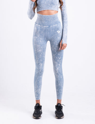 Scrunch bum leggings - Light Blue - Front view